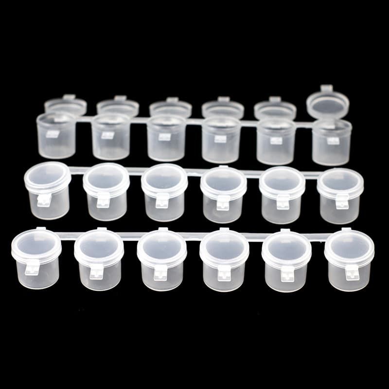 10ml 6-Compartment Empty Bottle/Box Set for Paints and Mixing, Plastic Connected Containers