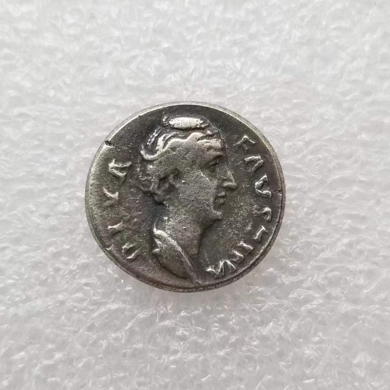 Antique handicrafts ancient Greek brass silver plated aged silver dollar commemorative coin #4648