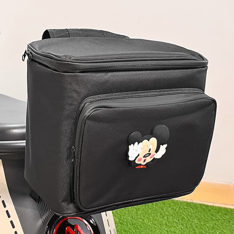 Electric Bike Rear Storage Bag Cute Cartoon E-Bike Motorcycle Organizer Waterproof Riding Hanging Bag