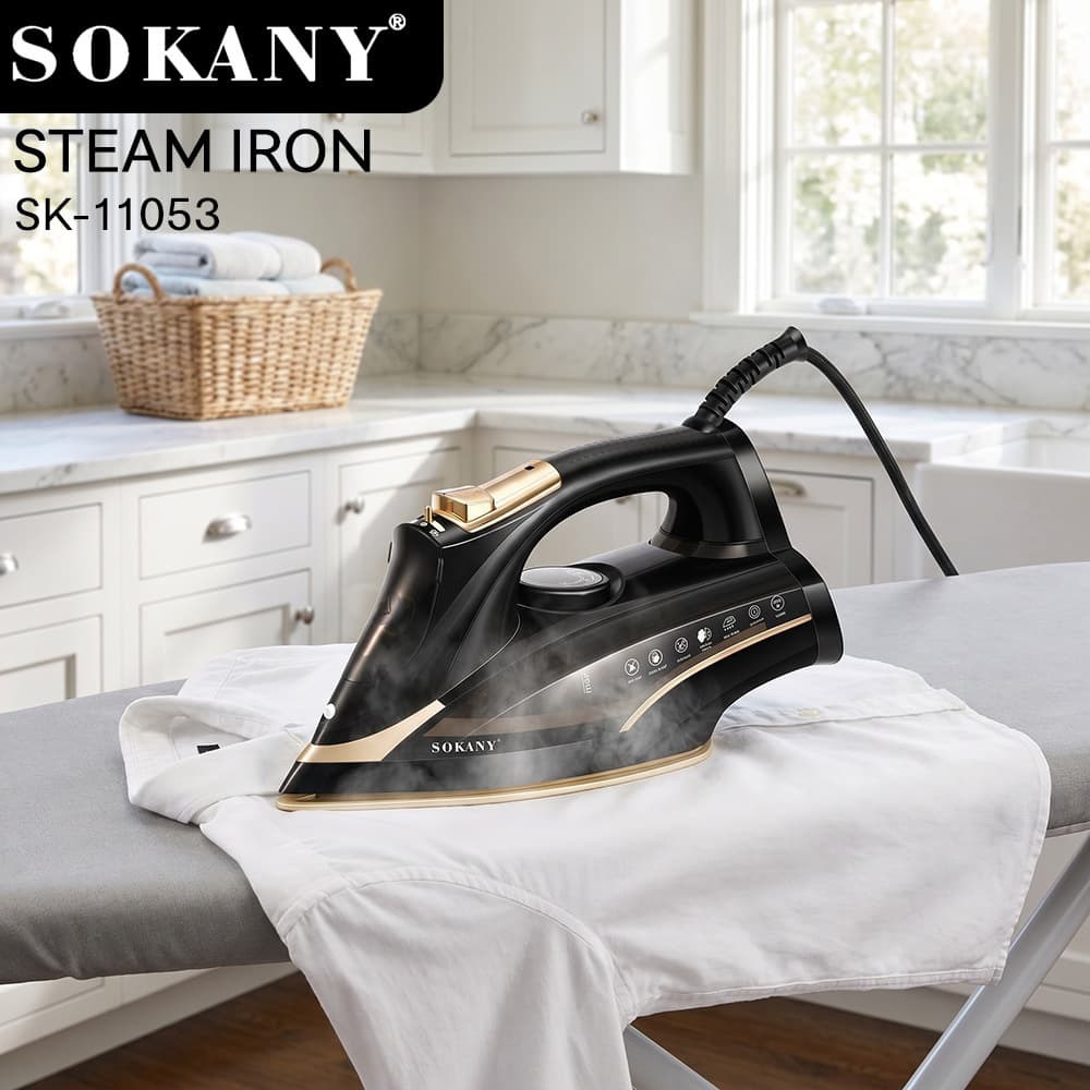 sokany Cross-Border EU Standard Electric Iron Home Steam Iron Strong Spray Ceramic Iron Drop Shipping