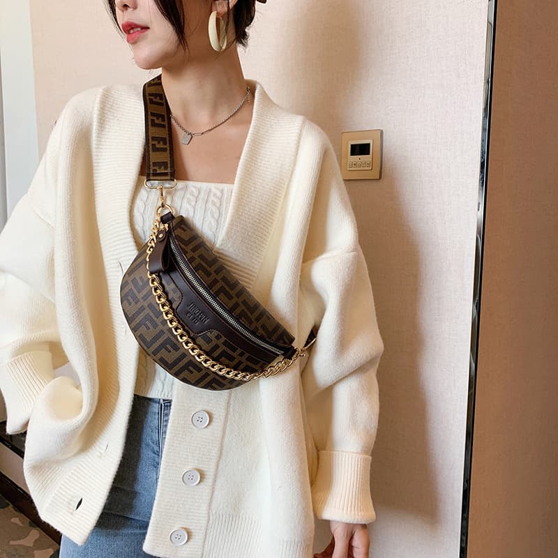 Women's Chest Bag 2025 New Wide Strap Crossbody Small Backpack Model Waist Bag Backpack Clubbing Bag Coin Purse