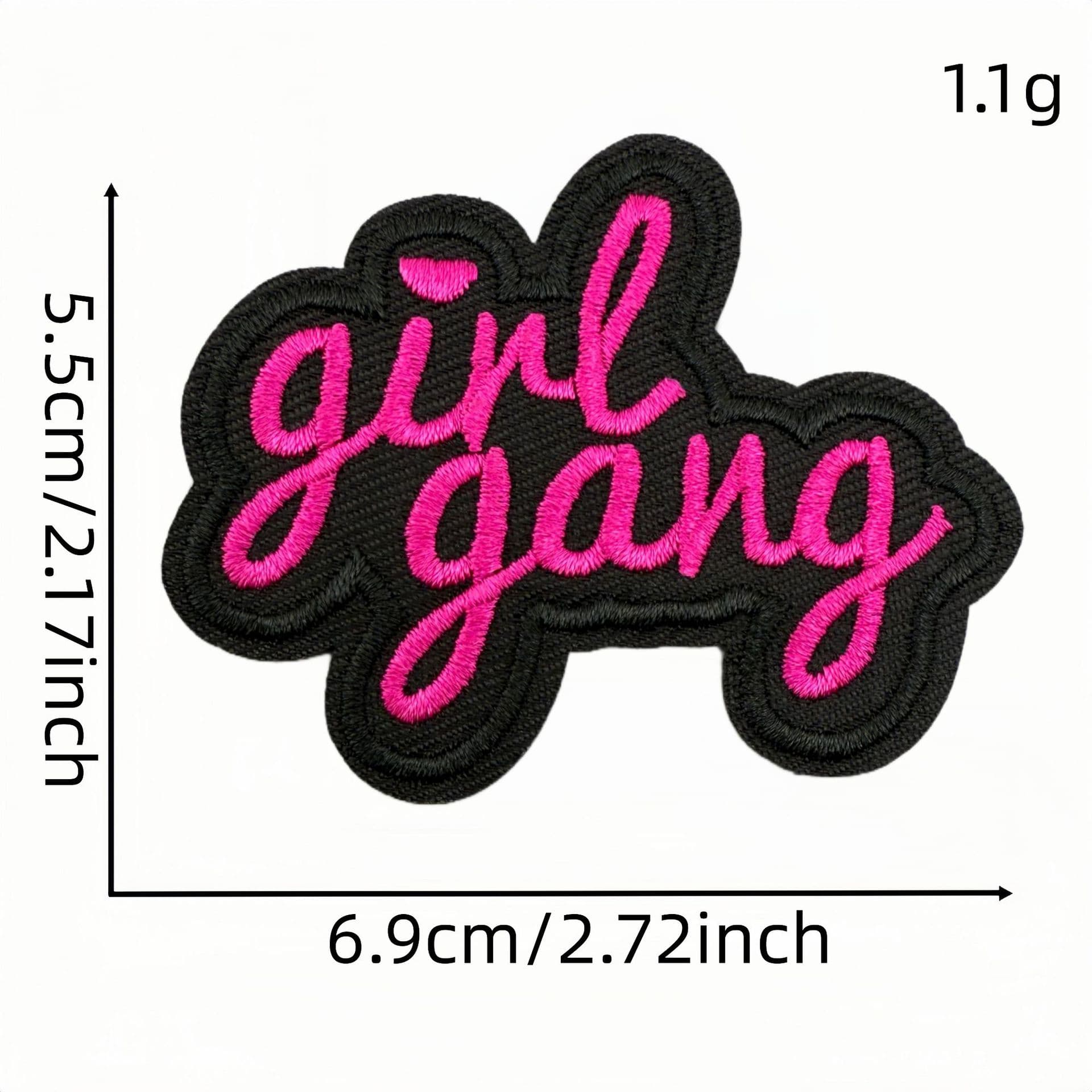 Cross-border Cartoon English Embroidery Patch Iron-on Badge Square Accessory Clothing Trim Hot Melt Adhesive