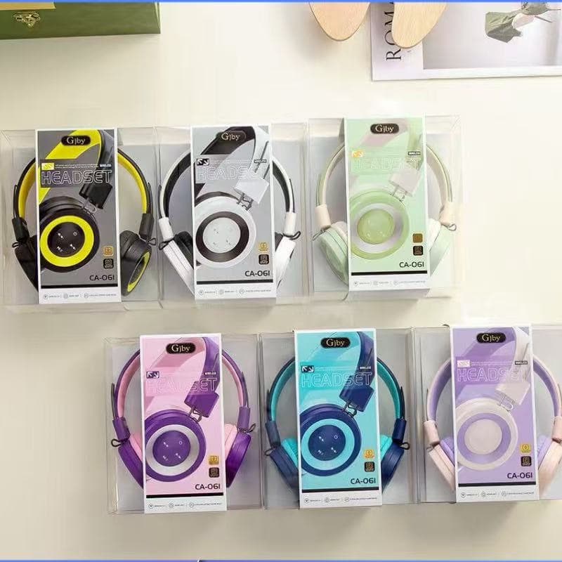 Guanjia Ca-061 Stylish Over-Ear Stereo Wireless Bluetooth Headphones with Contrasting Colors and Simple Design, Version 5.4