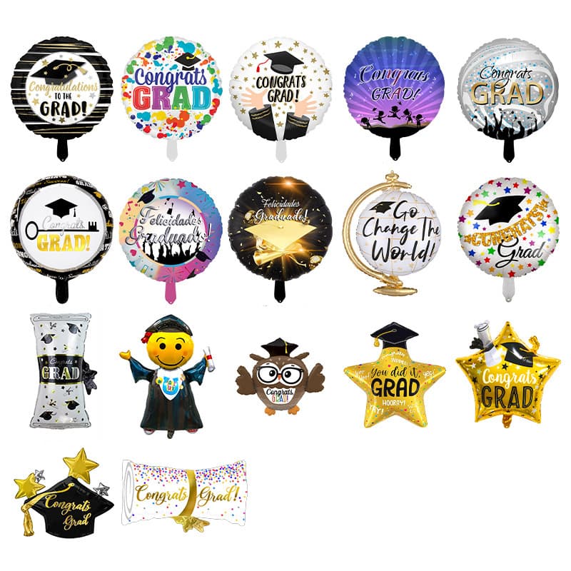 2026 New Graduation Ceremony Aluminum Foil Balloons Classroom Decoration Party Graduation Cap Balloons Wholesale