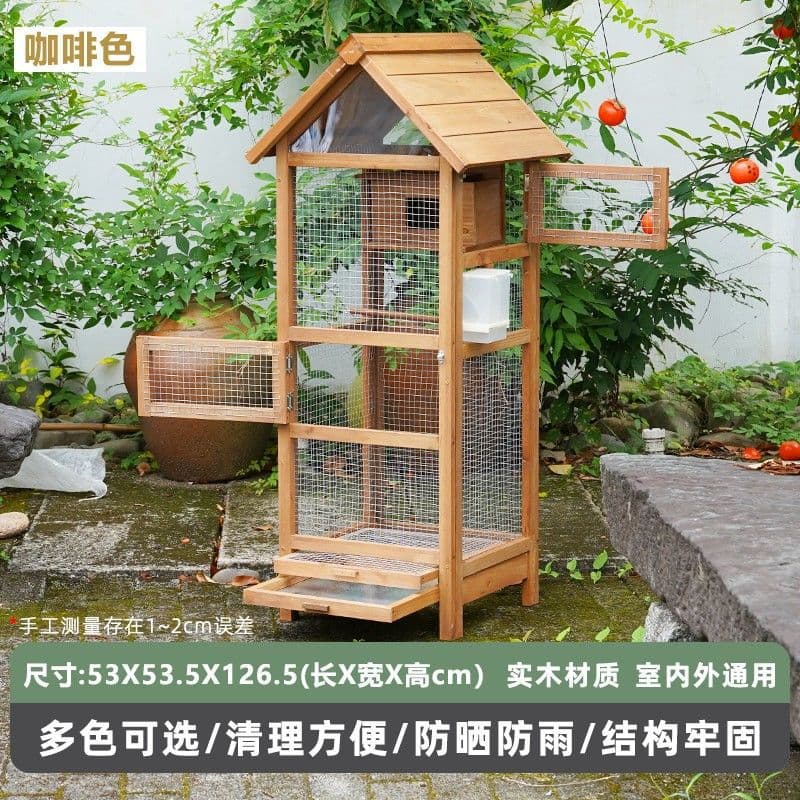 Outdoor Large Bird Cage Rainproof Nest Box Parrot Cage Myna Cage Show Bird Cage Wooden Birdhouse Pigeon Cage Budgie Cage