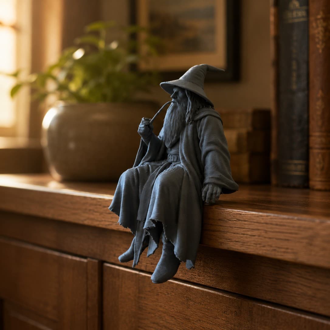 Cross-border 3D printed mysterious ancient sage sitting wizard decorative ornaments, board game scenes with good items, popular items
