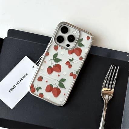 Creative Strawberry Case for Apple 14 Pro Max, iPhone 15 Case, 13 Soft Case, 12 Personality 11 Women