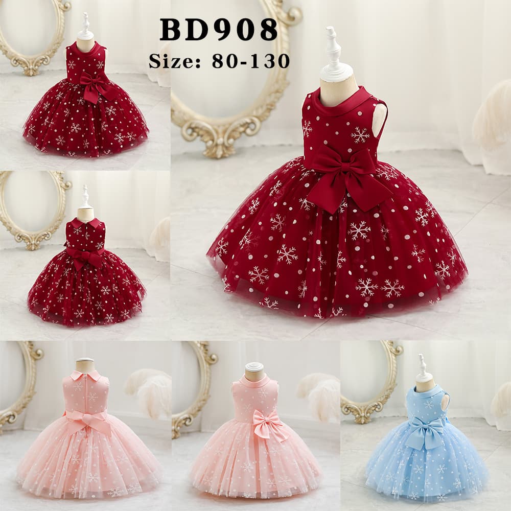 Cross-border Independent Site New Ice Pink Princess Dress for Girls, Baby Dress, Mesh European and American Children's Formal Wear