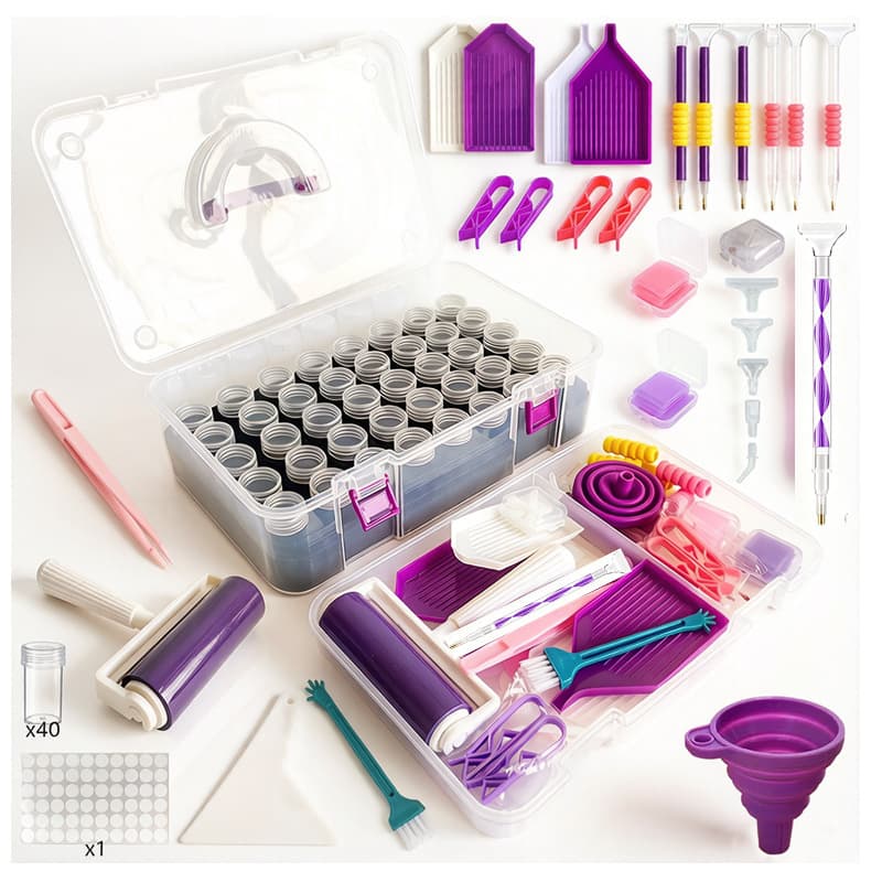 Diamond Painting Tool Storage Box Diamond Bead Plastic Bottle New Round Square Drill Bead Storage Container