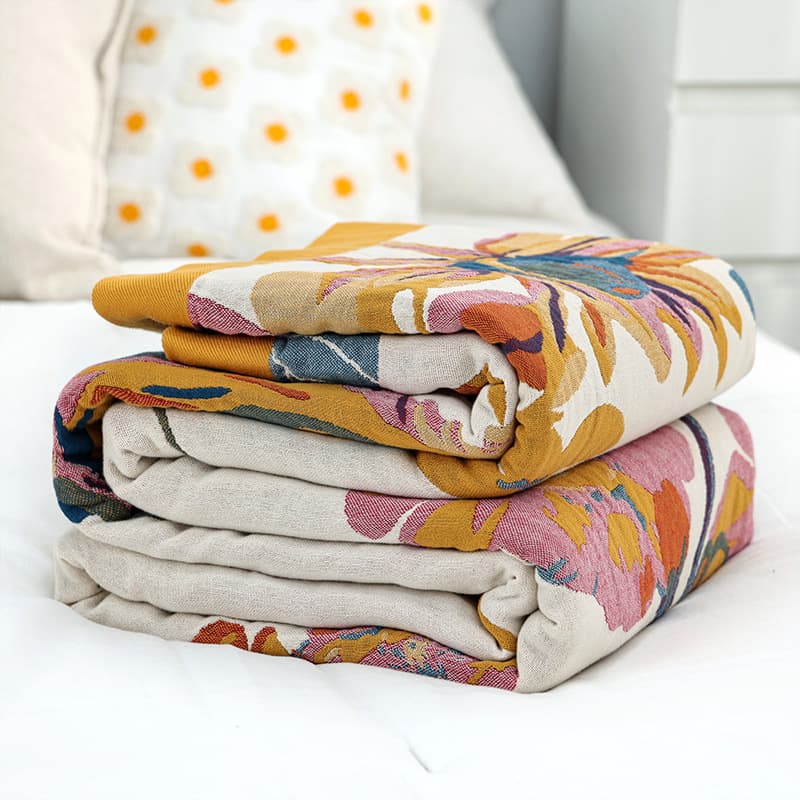Pure cotton multi-layer gauze towel blanket, single/double size, air-conditioned summer cooling blanket, thin quilt, bed sheet