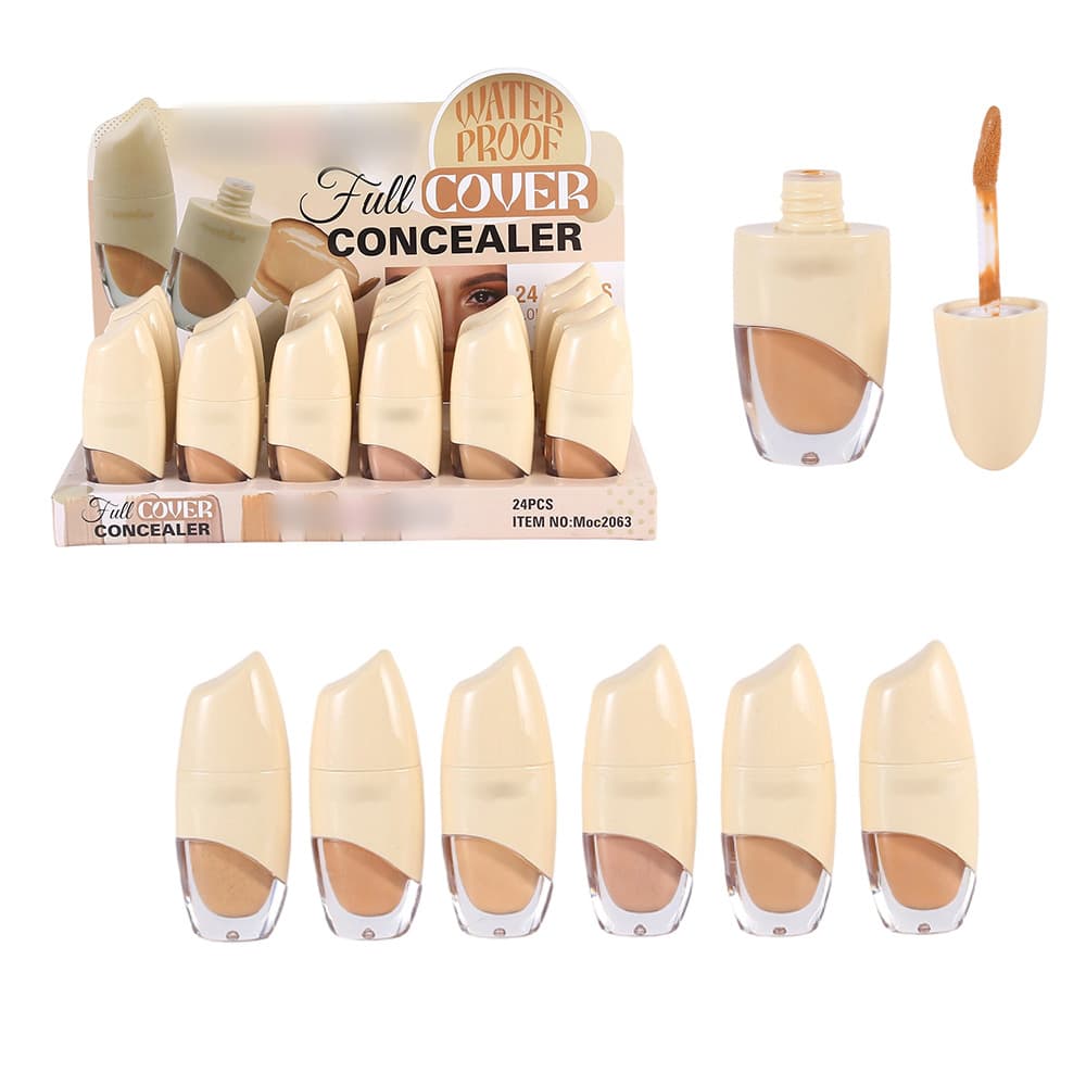Cross-border Highlighter Contour Liquid Concealer OEM Custom 6 Colors Waterproof Lightweight Hydrating Non-Makeup-Fading Concealer Foundation