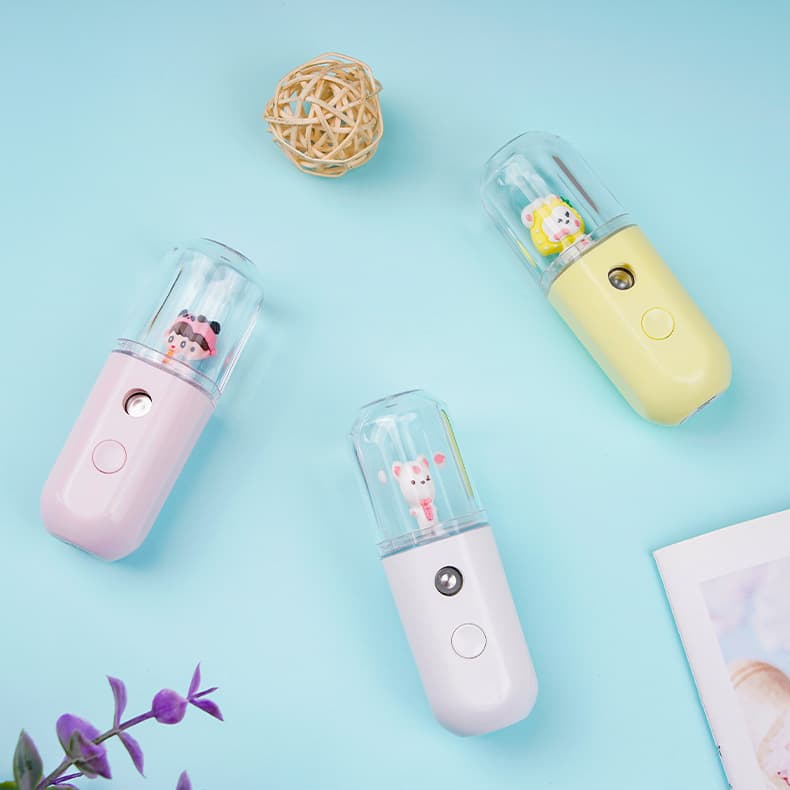 New Portable 30ML Rechargeable Cartoon Mascot Spray Hydrator Alcohol Sprayer Factory Wholesale