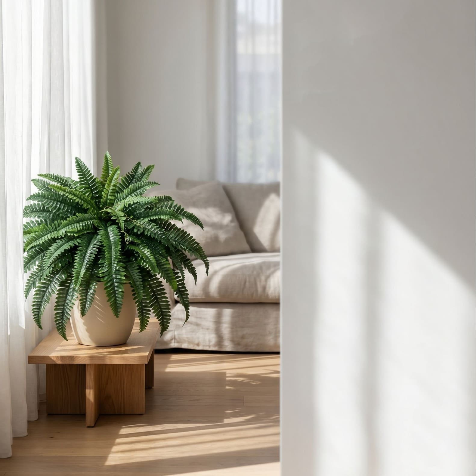 Cross-border artificial Persian grass 60-leaf plant home landscaping decoration artificial Boston fern green plant decorative fern grass
