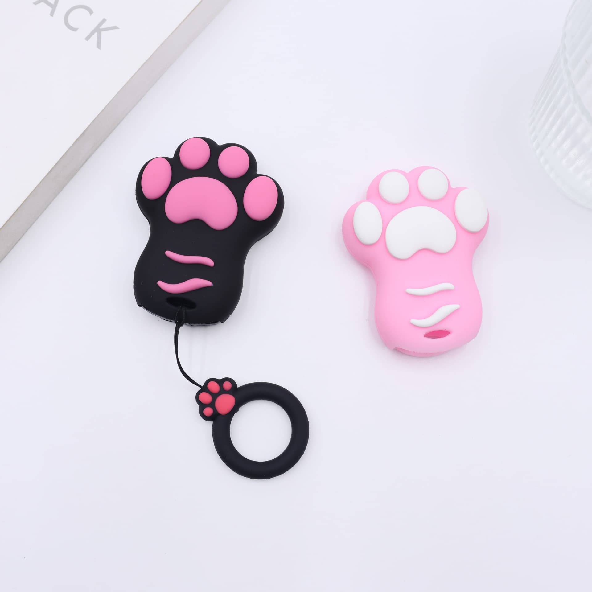 Cartoon Car Key Cover Protector for Yamaha Honda Motorcycle Cat Paw Key In Stock