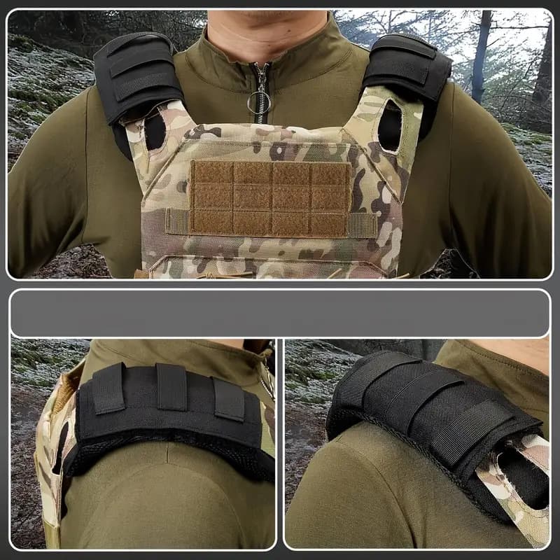 Tactical Shoulder Pad Vest Full Wrap Cushion Anti-Slip Pad Camera Bag Computer Bag Guitar Strap Pad Breathable Weight Reduction
