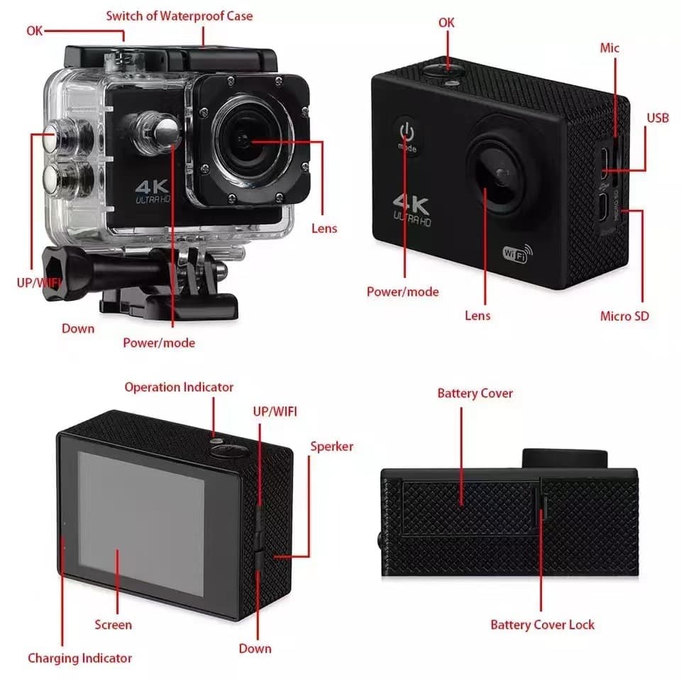 D800 WiFi Best-Selling Outdoor Waterproof Action Camera Motorcycle Dash Cam