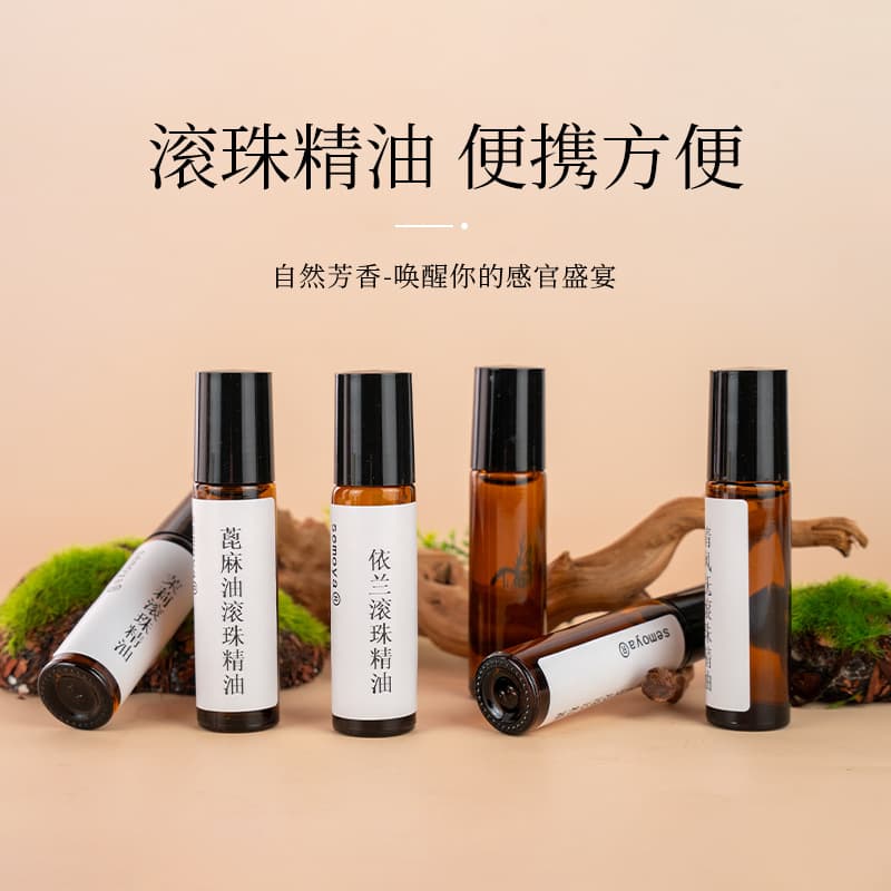 Roll-On Essential Hair Oil, Castor Oil Roll-On, Facial Massage, Aromatherapy Essence Oil, Scalp Massage Oil, Rollerball