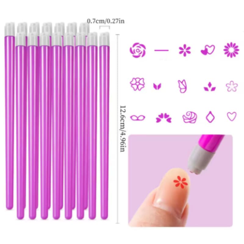 Cross-border Nail Art Stamp Pen Set, Nail Art Tool Silicone Head Stamp Kit