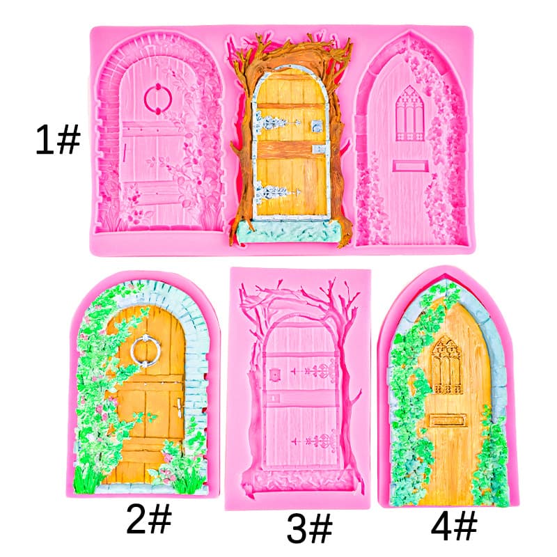 Exquisite retro flower door hand-kneaded silicone mold chocolate cake mold fondant glue decoration mold