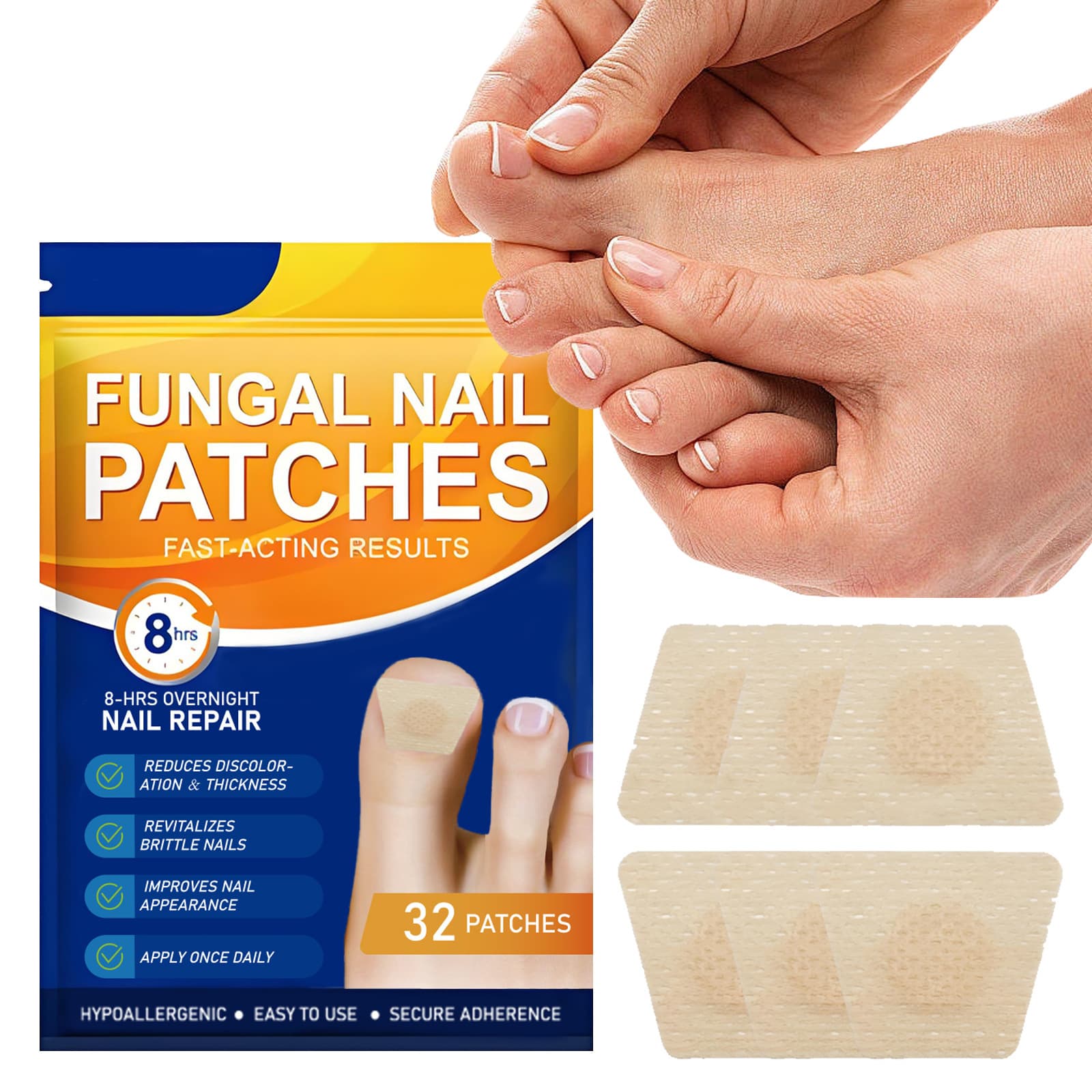 Cross-border Nail Patches for Itch Relief, Against Bacterial Infection, Nail and Foot Care Patches 32pcs
