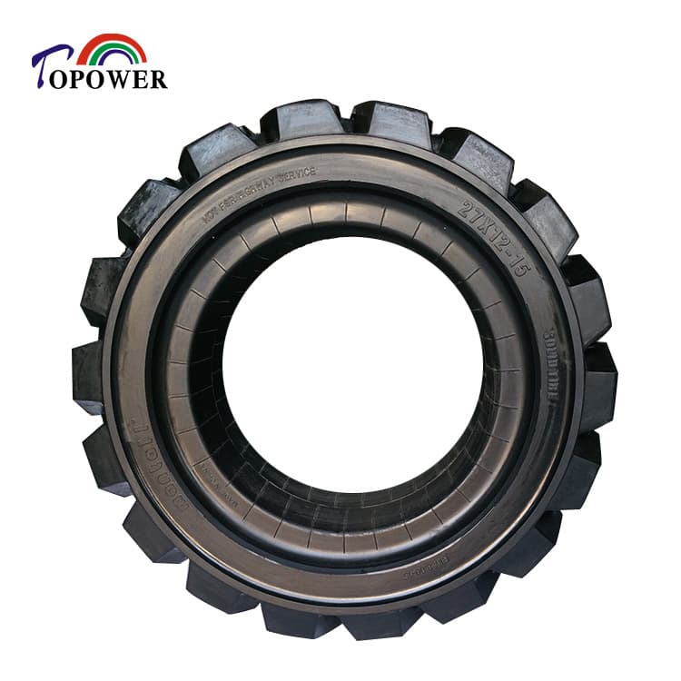 Inflatable Rim Solid Tire/27*12-15/Wear-Resistant/Suitable for Forklifts