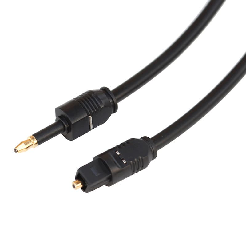 Optical Audio Cable Square to 3.5mm Round for Set-Top Box Mixer Decoder Toslink Optical Cable 3m