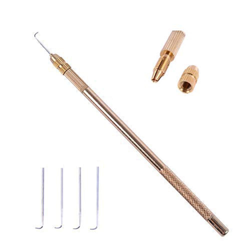 Wig Crochet Hook Copper Rod Crochet Hook Lace Wig Weaving Tool Hand Weaving Hair Extension Wig Cap Crochet Hook