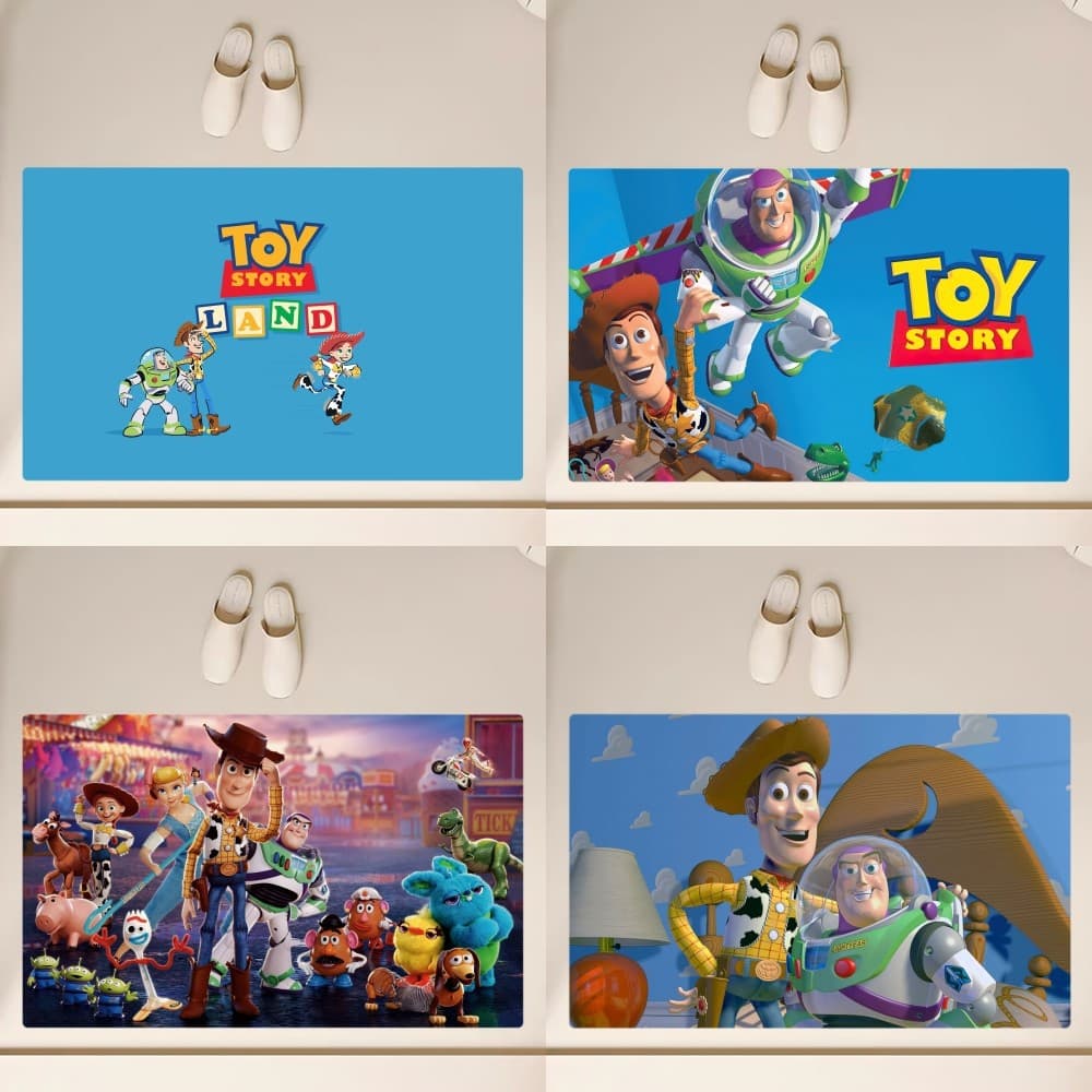 Cartoon Toy Story Floor Mat Non-Slip Bathroom Kitchen Bedroom Living Room Entrance Carpet Home Decor
