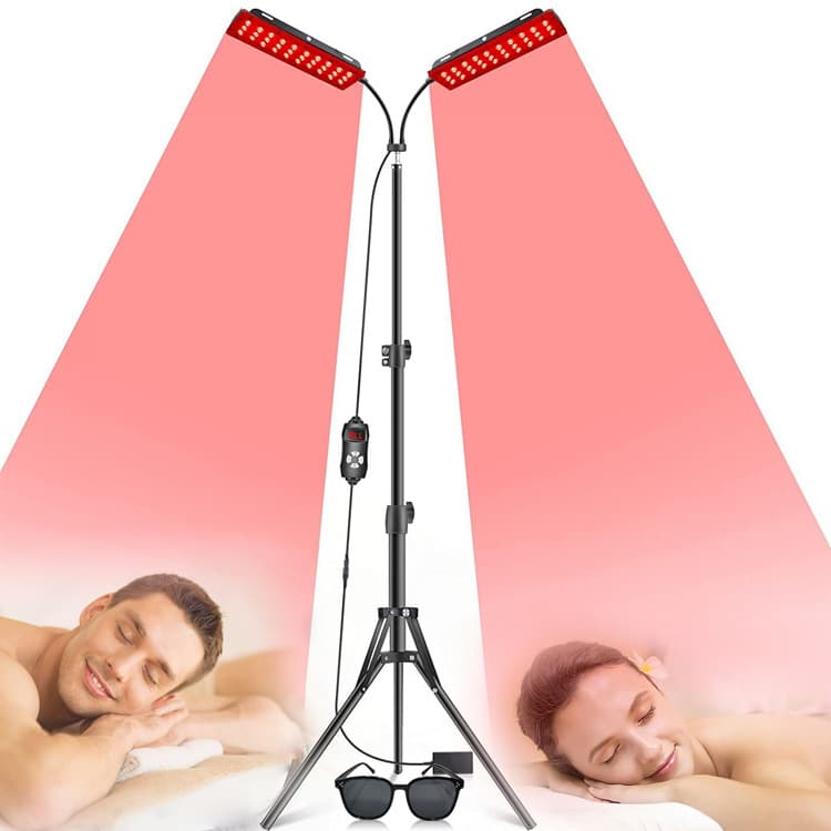 Amazon New Arrival LED 660nm/850nm Near-Infrared Stand Infrared Therapy Light, Single/Double Lamp