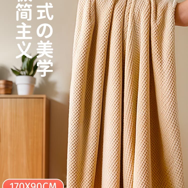 Bath Towel for Women and Men, Home Use, Pure Cotton Absorbent Quick-Dry Extra Thick, Adult Couples Shower, Coral Fleece Towel Wrap
