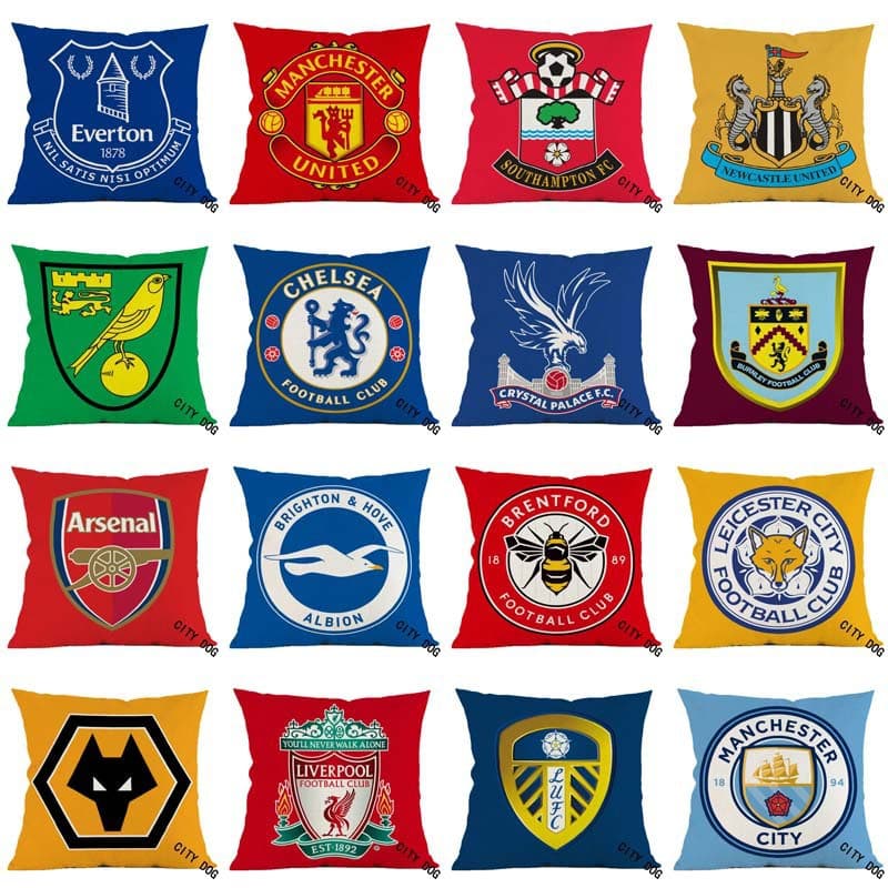 Premier League Manchester United Manchester City Chelsea throw pillow bedroom decoration car back cushion football team souvenir square