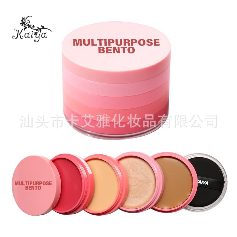 Custom Makeup Palette - Fine Multi-Use Contour Blush Shimmer Highlighter Cream Five-in-One Makeup Set