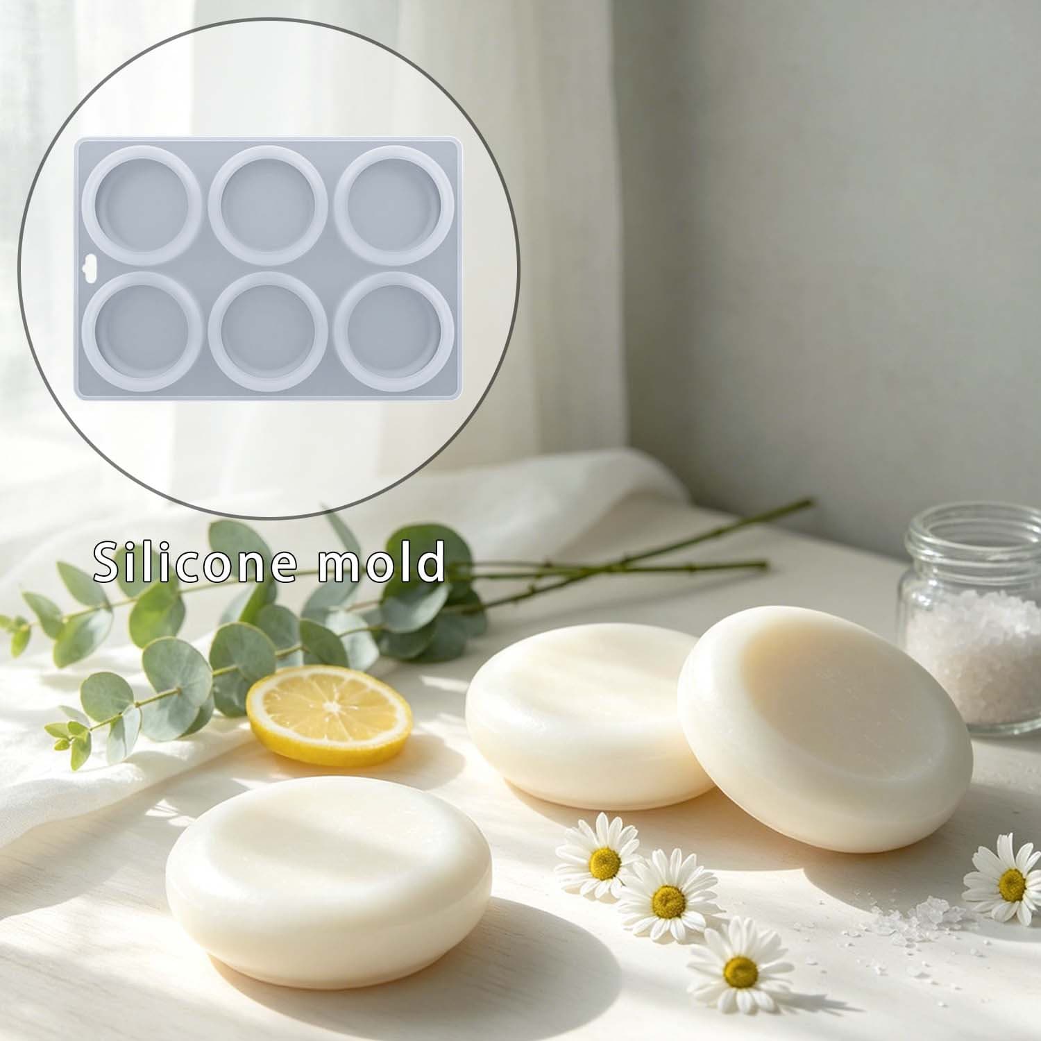 Sweet honey diy 6 round soap handmade soap silicone mold mousse cream round bread cake mold