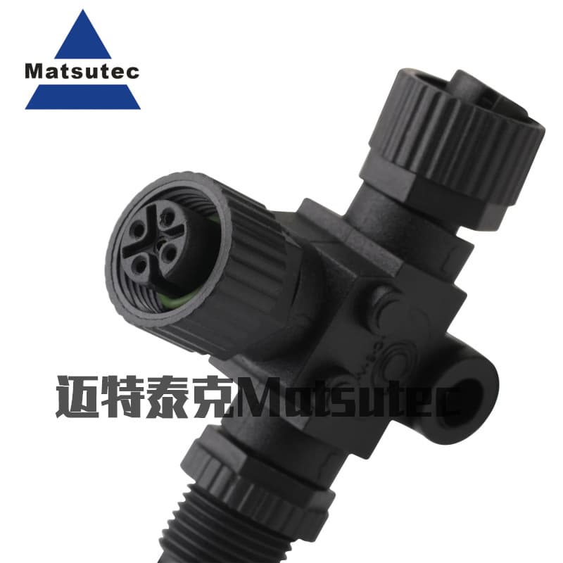 NMEA 2000 T-Connector 3-Port 5-Pin M12 Threaded IP67 Waterproof NMEA 2000 (N2k)
