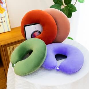 PP Cotton U-Shaped Pillow Office Nap Neck Pillow Business Trip Travel Airplane Train Travel Neck Pillow Custom LOGO
