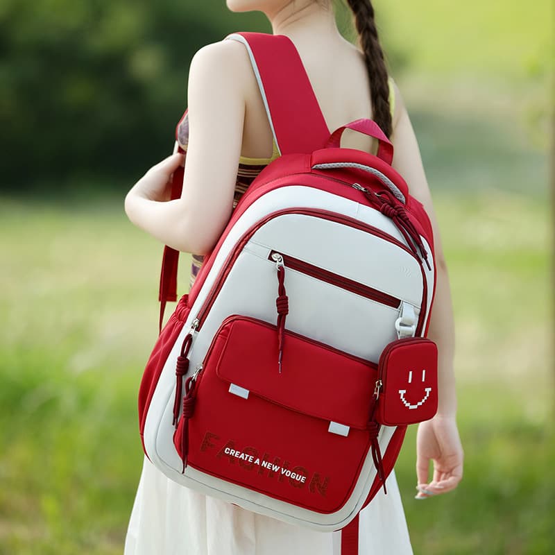 Large Capacity Backpack 2024 New Export Model School Style for College and High School Students Two-Piece Backpack Set