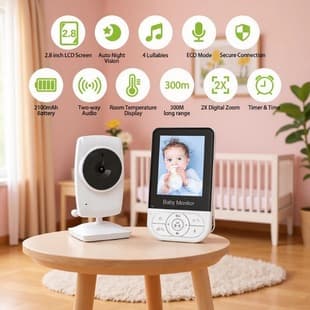 Cross-border 2.8-inch Baby Monitor with Screen Infant Care Monitor Smart Camera Night Vision
