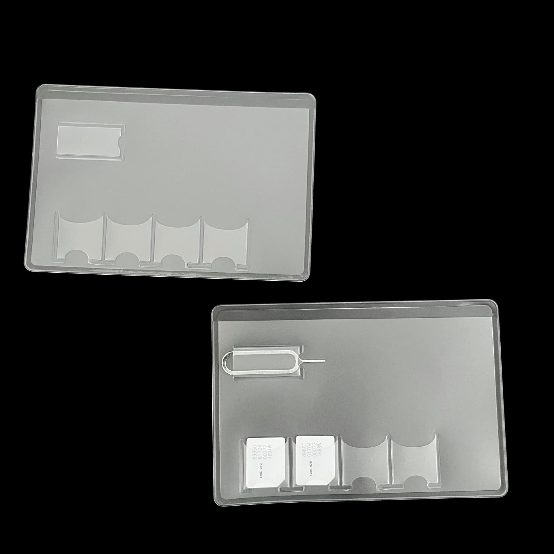 Phone SIM Card Storage Pouch ID Card Bank Card Holder SIM Card Slot Small Card Storage Box with Ejector Pin