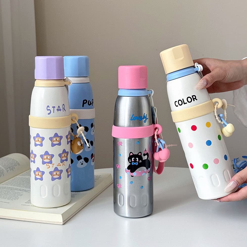 New Student Stainless Steel Insulated Bottle Outdoor Sports Portable Travel Handheld Cup Cola Cup Gift Cup with Custom Printing