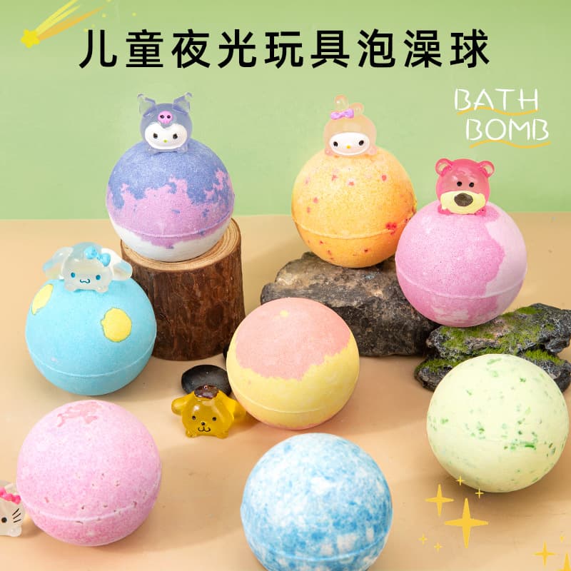 Cross-border Glowing Toy Bath Bomb 100g with Essential Oils, Children's Bath Ball and Bubble Bar for Soaking