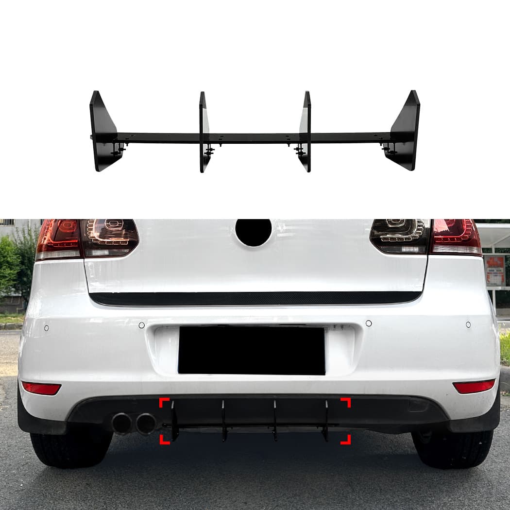 Rear Bumper Lip Diffuser Spoiler Blade for Volkswagen Golf 6 Golf MK6 Standard Edition