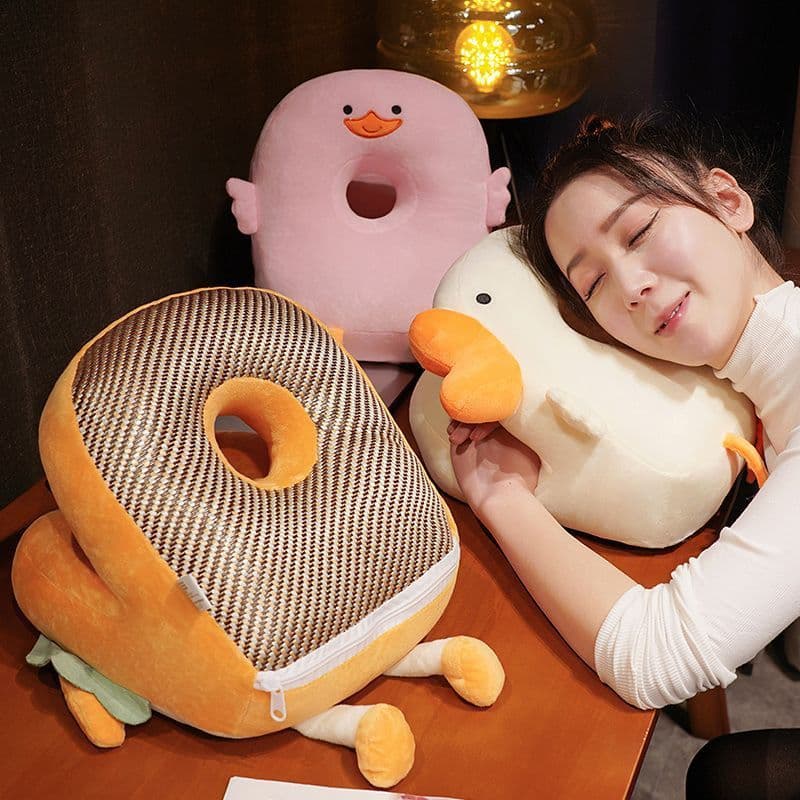 Double-Sided Classroom Desk Pillow Summer Rattan Nap Pillow Office Nap Pillow Elementary Student Nap Pillow Desk Nap Pillow