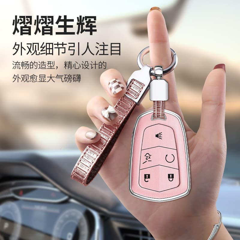 Compatible with Cadillac XT5 Key Case XT4/XTS/XT6/CT4/CT5/CT6 Fashion Shell GT4 Buckle Style A 4