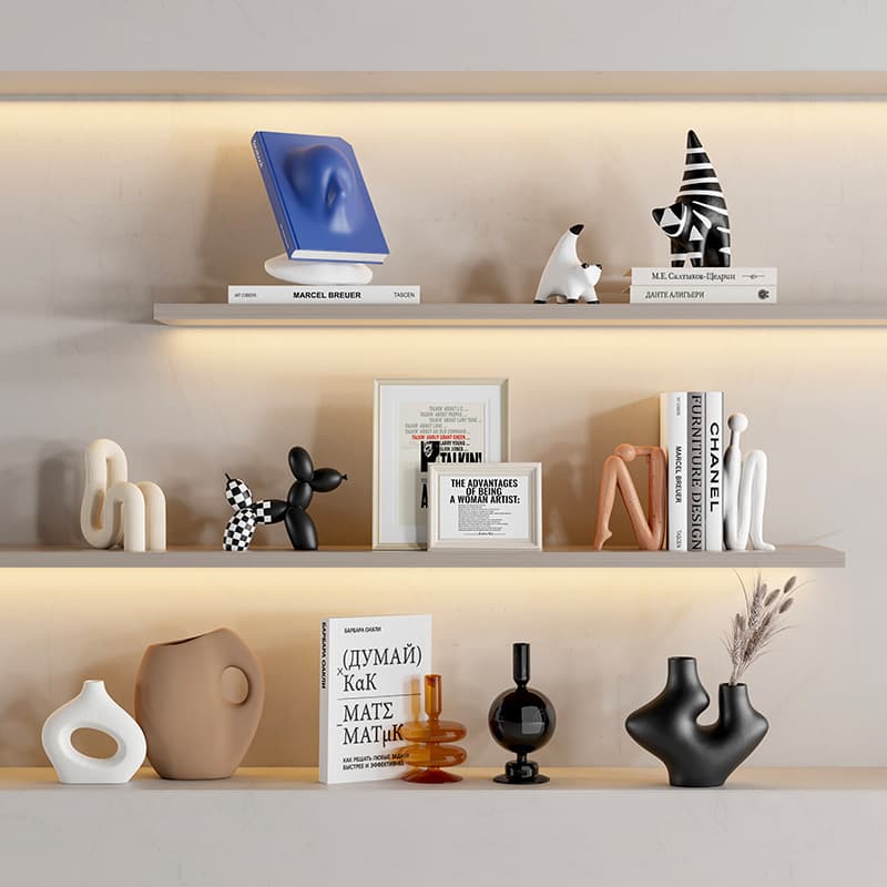 Yibeizi Modern Study Bedroom Bookcase Wall Cabinet Wine Cabinet Decoration Creative Minimalist Living Room Wall Shelf Decoration