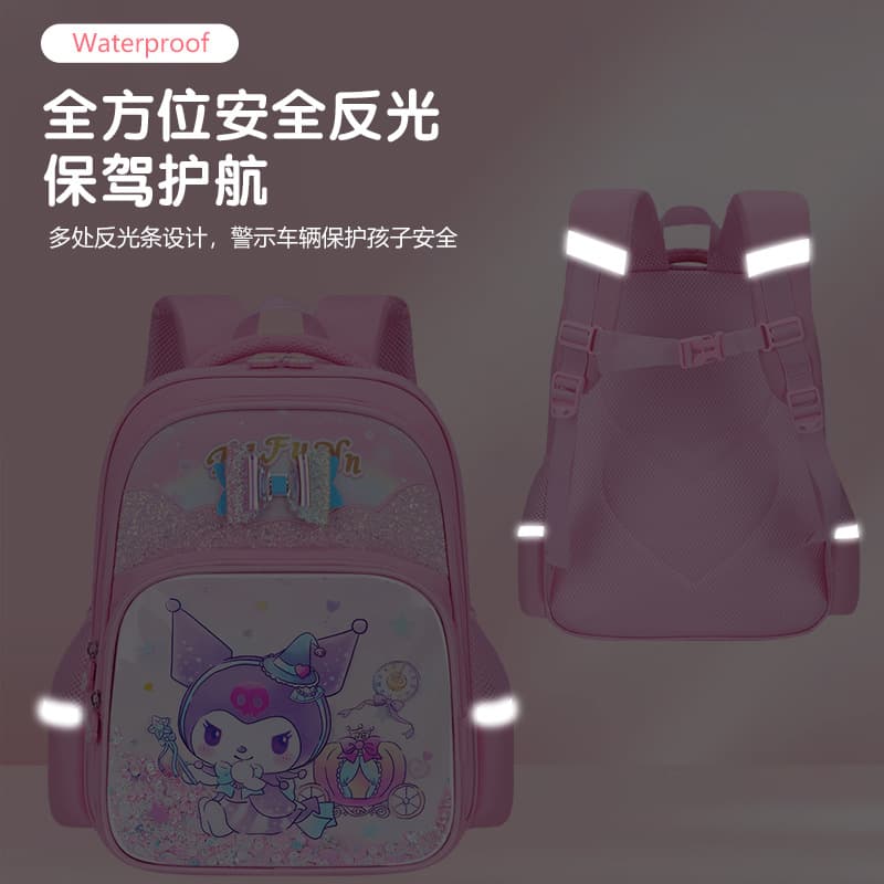 New Elementary School Backpack for Grades 1-3-6, Large Capacity, Cute for Girls Ages 6-9-12, Kids Double-Shoulder Bag