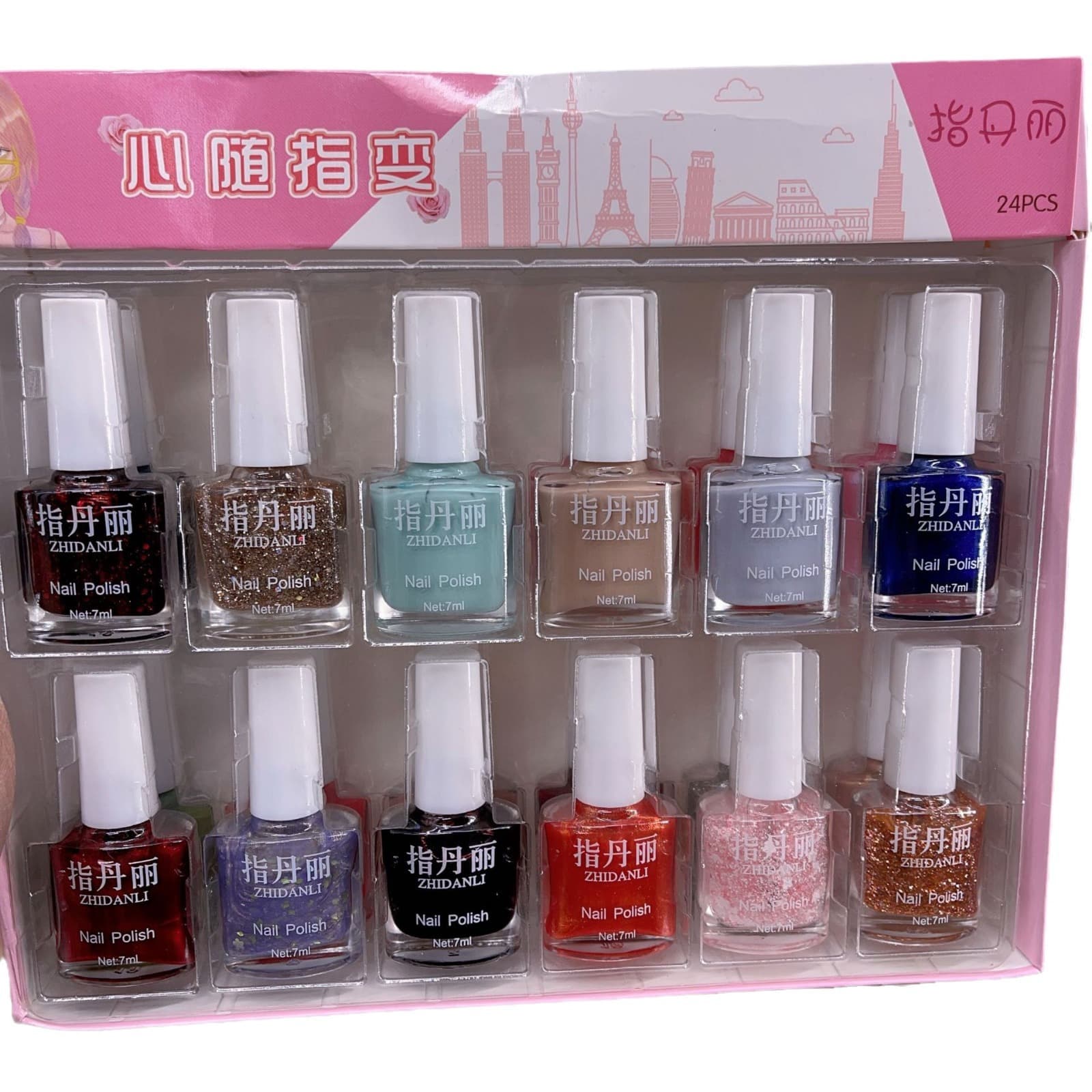 Hot-selling Nail Polish with Colorful Glitter Flakes, Nail Art Cosmetics, Source for Dollar Stores