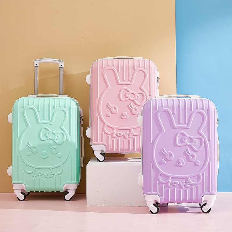 2026 New Love Cartoon Rabbit Female Trolley Suitcase Universal Wheel Password Suitcase 20-Inch Boarding Case