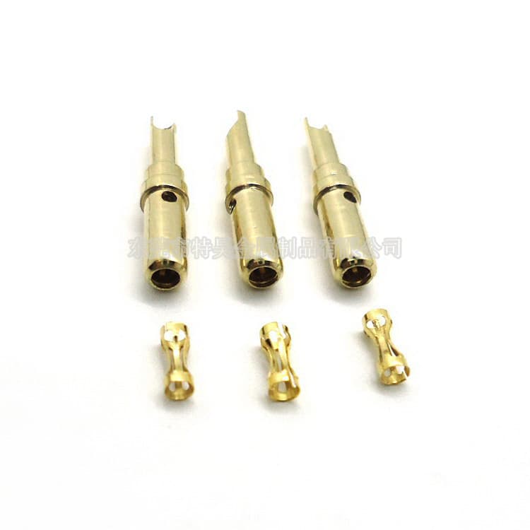 Crown spring type socket contact element, built-in spring socket, crown spring hole, reliable contact, low impedance