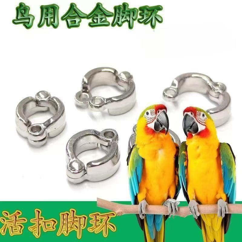 Bird Alloy Foot Rings, Parrot Foot Accessories, Parrot Foot Clips, Bird Activity Open Clips, Metal Bird Foot Rings Wholesale