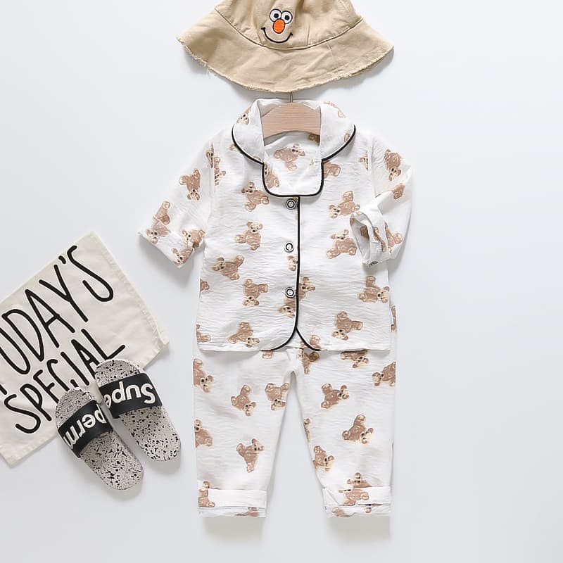 Drop Shipping Satin Fabric Baby Boy and Girl Kids Set Long Sleeve Solid Color Pajama Homewear Family Matching Fashion